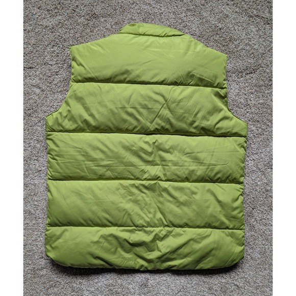 Cabelas Goose Down Puffer Vest Womens Medium Green Pockets Full Zip Outdoor - Picture 4 of 7